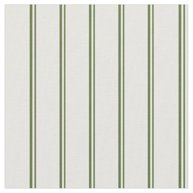 Tissu Olive foncé vert et Motif rayé de crème de menthe (Fermer)