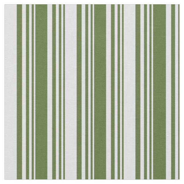 Tissu Olive foncé vert & Lavande Motif rayé/lin (Fermer)