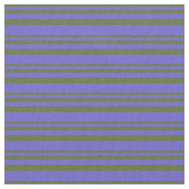 Tissu Olive foncé vert & Motif bleu ardoise (Fermer)