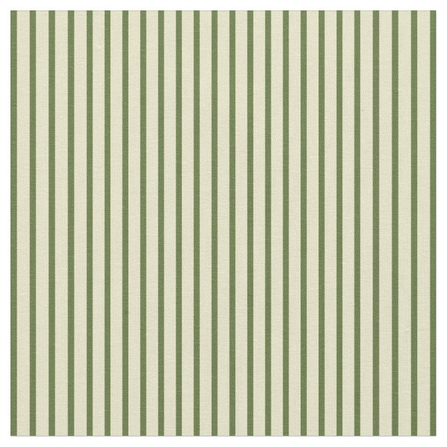 Tissu Olive foncé Vert & Pale Goldenrod Stripes Motif (Fermer)