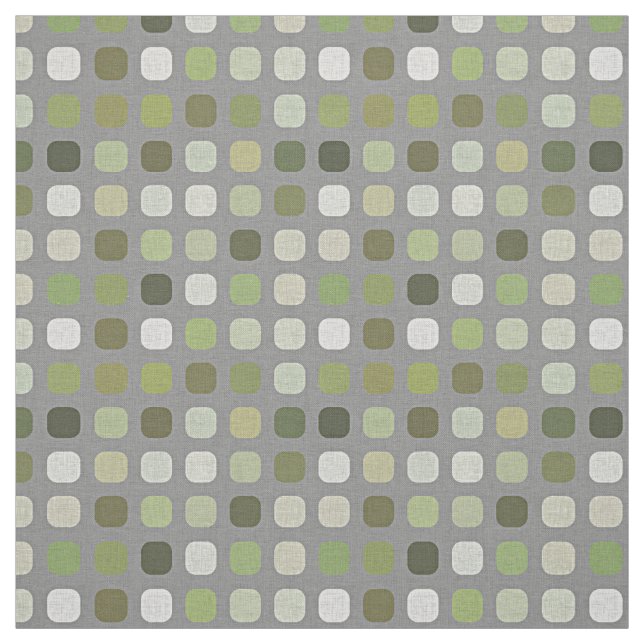 Tissu Olive Green Green Round Carrés (Échantillon)