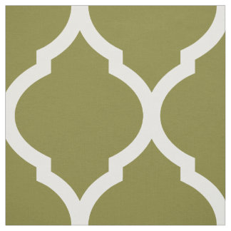 Tissu Olive Green Quatrefol marocain Grande échelle