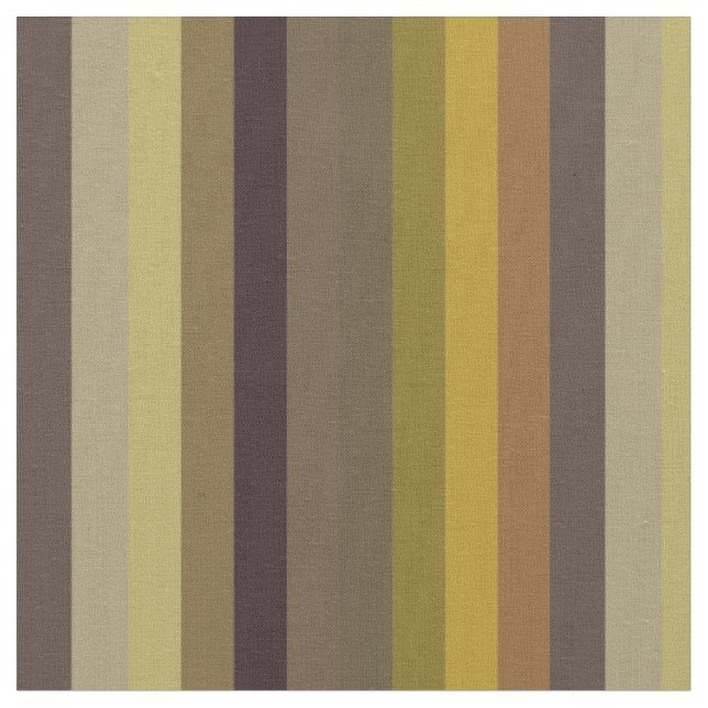 Tissu Olive, Moutarde et rayures verticales rétro marron (Fermer)