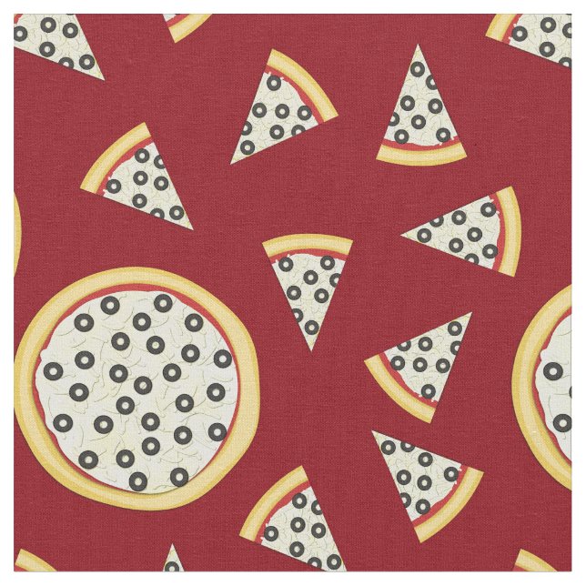 Tissu Olives Pizza Cuisine Enfants (Fermer)