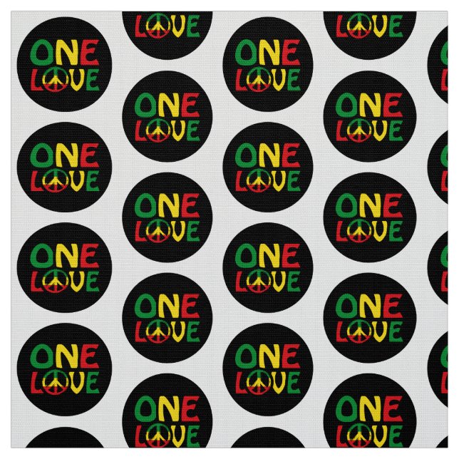 Tissu One Love, Reggae design (Échantillon)