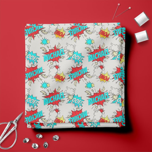 Tissu OOF ! POW ! 💥 🦸 Pop Art Comic Book Fabric (OOF! POW! 💥🦸 Pop Art Comic Book Fabric)