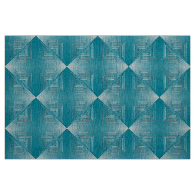 Tissu Opal Turquoise blanc (Fat Quarter)
