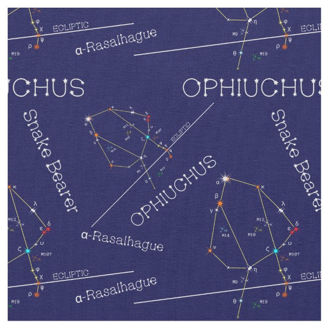 Tissu Ophiuchus de constellation zodiaque (Fermer)
