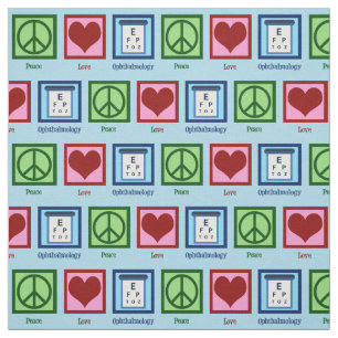 Tissu Ophthalmologue Peace Love Ophtalmologie