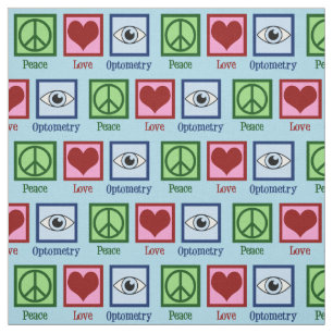 Tissu Optométriste mignon de la paix et de l'optométri