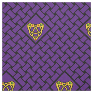 Tissu Or/armure de pourpre/noir, diamant, heartknot