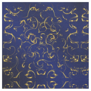 tissu or bleu, textile coloré de maison