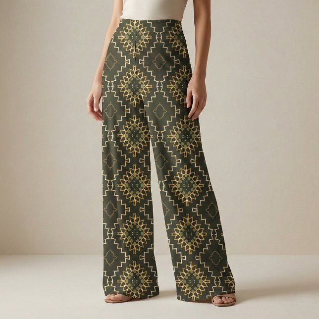 Tissu Or et noir Géométrique Oriental Arabesque (Créateur téléchargé)