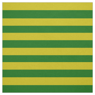 Tissu Or foncé, pied vert d'île, rayures