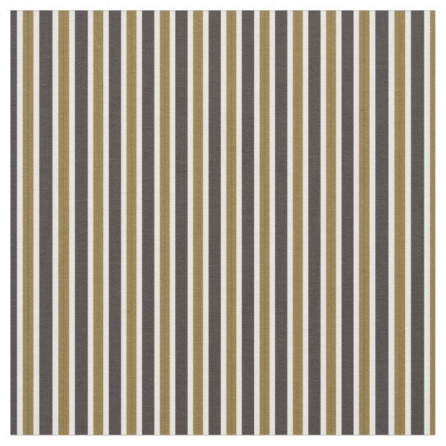 Tissu or, foudre grise et rayures blanches (Fermer)