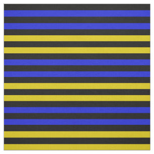 Tissu Or jaune, Royal Blue, point noir de minuit