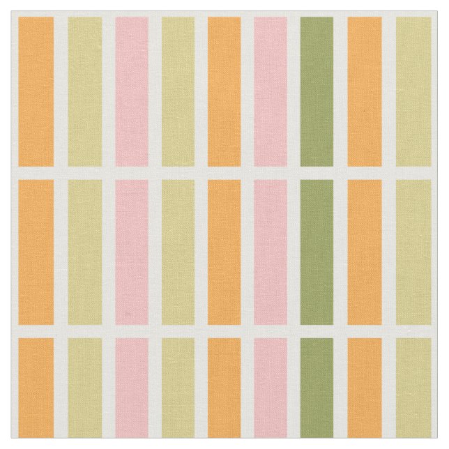 Tissu Or rose orange et rayures vertes (Fermer)
