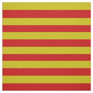 Tissu Or sombre, maille rouge vif, rayures