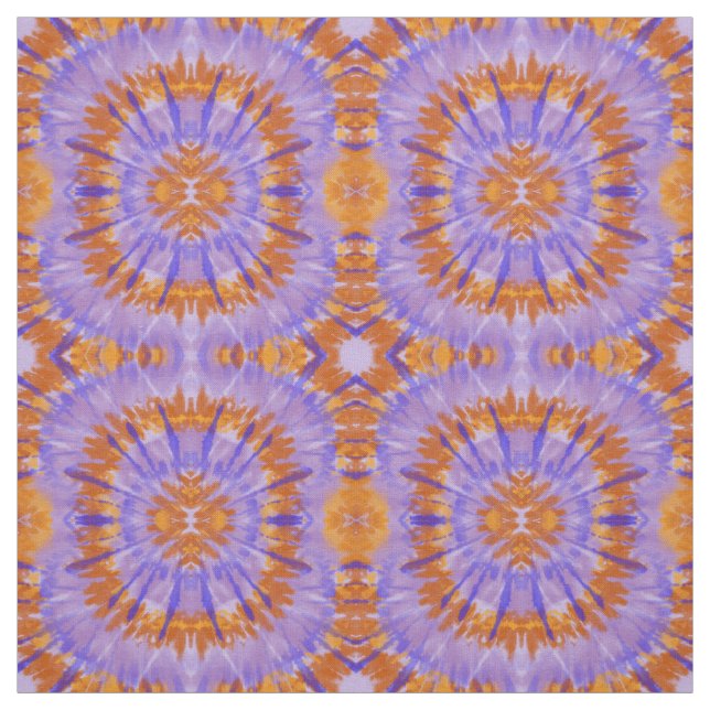Tissu orange Abstrait et bleu (Échantillon)