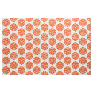 Tissu orange D20 dés