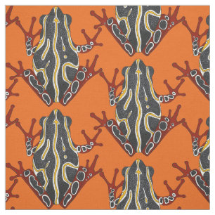 Tissu orange de grenouille d'arbre du Congo