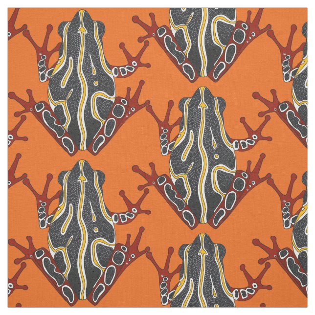 Tissu orange de grenouille d'arbre du Congo (Échantillon)