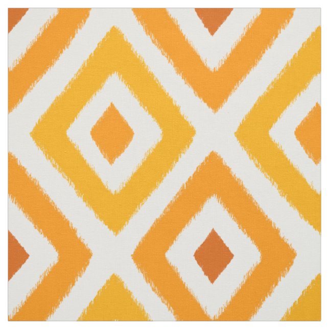 Tissu orange d'Ikat de coucher du soleil (Échantillon)