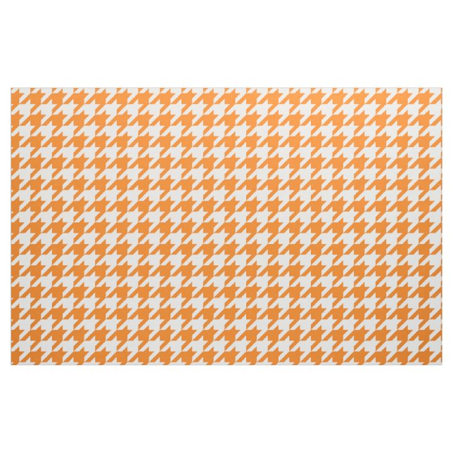 Tissu orange et blanc de pied-de-poule (Yard)