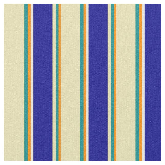 Tissu Orange foncé, Cyan foncé, Tan, Bleu foncé et Blanc (Fermer)