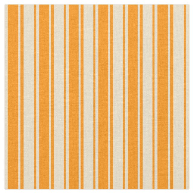 Tissu Orange foncé et bandes tan (Fermer)