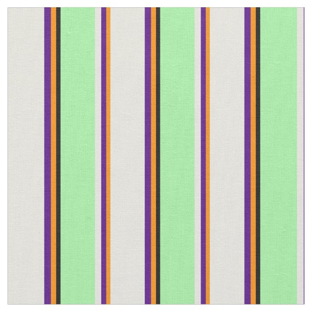 Tissu Orange foncé, Indigo, Beige, Vert & Noir (Fermer)