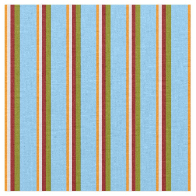 Tissu Orange foncé, Lavande, Rouge, Vert & Ciel clair Bl (Fermer)