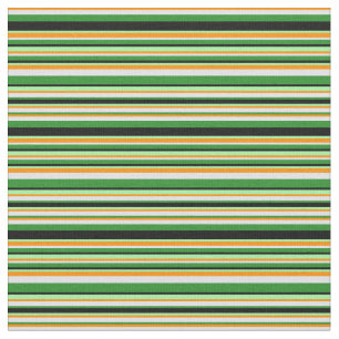 Tissu Orange foncé, Lavande, Vert forêt, Noir & Vert