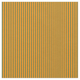 Tissu Orange foncé & Olive foncé Vert Motif des rayures