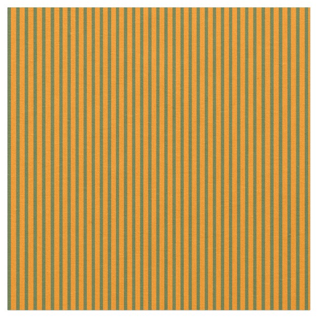 Tissu Orange foncé & Olive foncé Vert Motif des rayures (Fermer)
