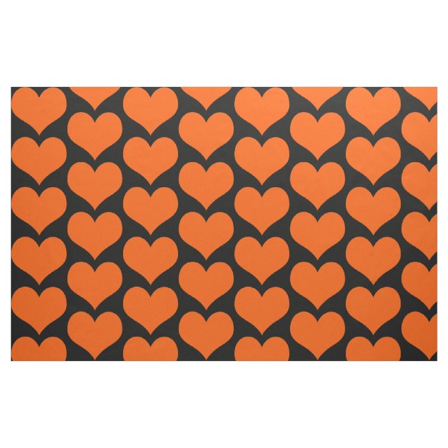 Tissu Orange Hearts Fabric (Fat Quarter)