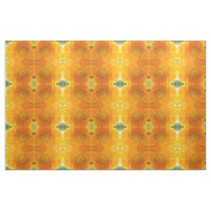 Tissu Orange Marigold Macro Floral Motif Fabric