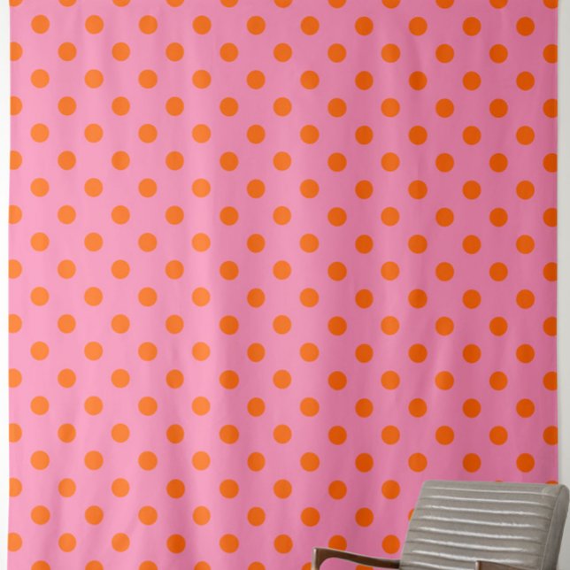 Tissu Orange On Rose Pois Design Motif (Créateur téléchargé)