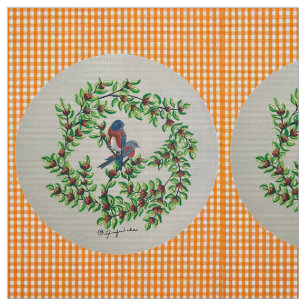 Tissu Orange plaid Western Bluebird Fabric