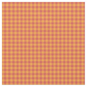 Tissu orange rouge de guingan de contrôle de styl