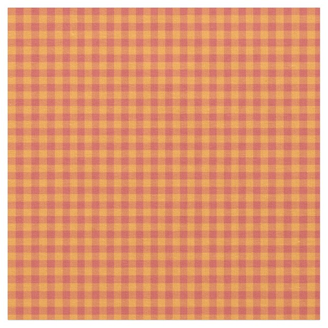 Tissu orange rouge de guingan de contrôle de style (Fermer)