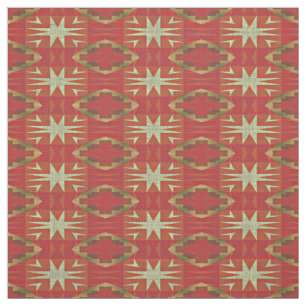 Tissu Orange Rouge Taupe Beige Khaki Brown Ethnie