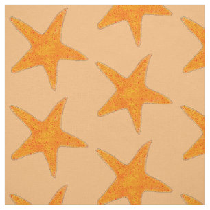 Tissu Orange Starfish Star Fish Shell Beach Ocean Sea