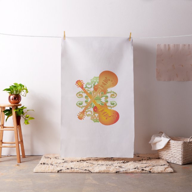 Tissu Orange Sunburst Guitares budget incroyable (In Situ)