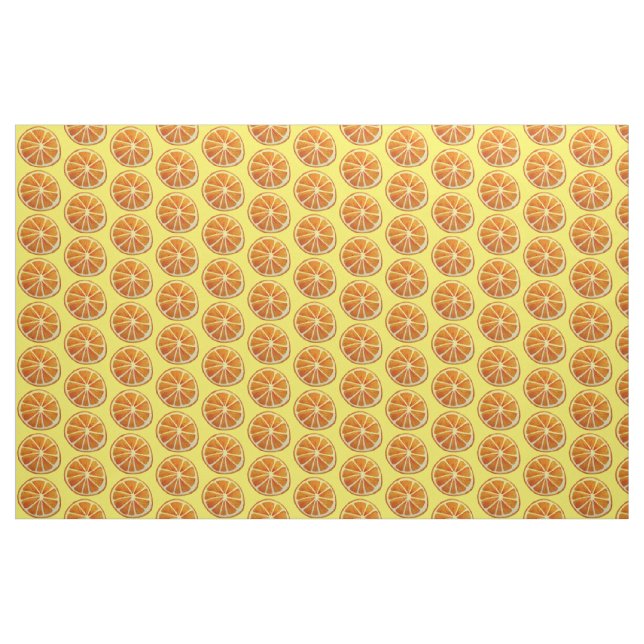 Tissu Orange tranche fruit art agrumes aquarelle pop art (Yard)