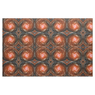 Tissu Orange Twist Abstrait Art