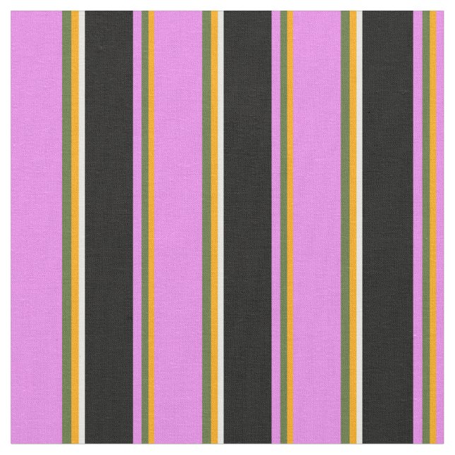 Tissu Orange, Vert olive foncé, Violet, Noir & Blanc (Fermer)