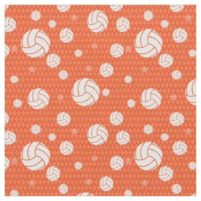 Tissu Orange Volleyball Chevron Patterned (Fermer)