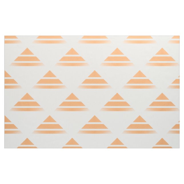 Tissu Orange White Geo Triangle Motif Fabric (Fat Quarter)