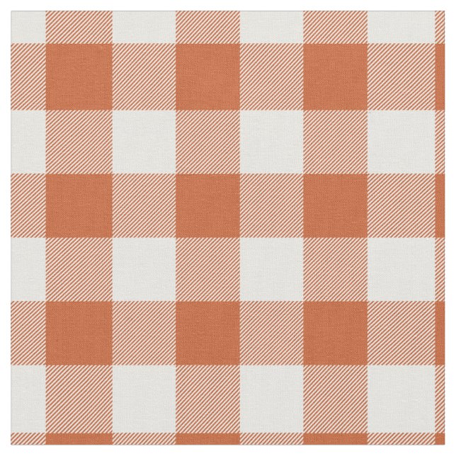 Tissu Orange & White Plaid Gingham (Fermer)